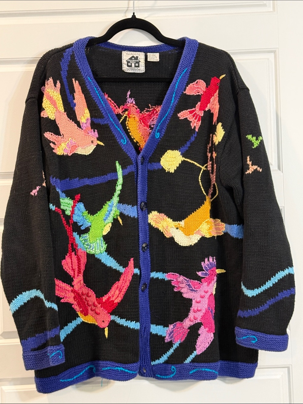 Vintage Storybook Knits Bird Cardigan - 1X